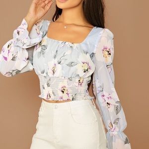 Lulus floral crop top